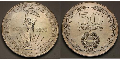 50 Forint Ungarn Silber 