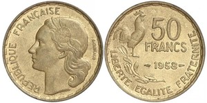 50 Franc Quarta Repubblica francese (1946-1958) Alluminio/Bronzo 
