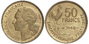 50 Franc Cuarta República francesa (1946-1958) Aluminio/Bronce 