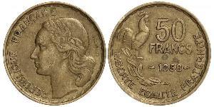 50 Franc Cuarta República francesa (1946-1958) Aluminio/Bronce 