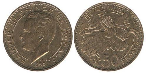 50 Franc Mónaco (1297 - ) Aluminio/Bronce 