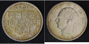 50 Franc Belgique Argent 