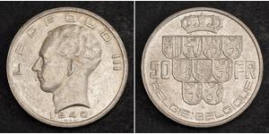 50 Franc Belgique Argent 