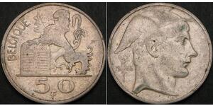 50 Franc Belgique Argent 