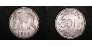 50 Franc Congo Belga (1908 - 1960) Argento 