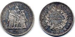 50 Franc Quinta Repubblica francese (1958 - ) Argento 
