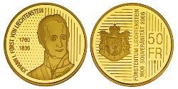 50 Franc Liechtenstein (1719 - ) Gold 