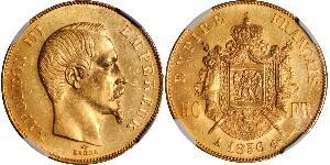 50 Franc Second French Empire (1852-1870) Gold Napoleon III (1808-1873)