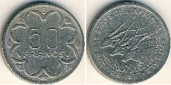 50 Franc Zentralafrikanische Republik Kupfer/Nickel 
