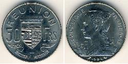 50 Franc Reunion (1946 - ) Nichel 