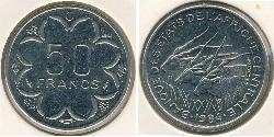 50 Franc República Centroafricana Níquel 