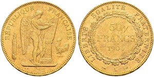 50 Franc Troisième République (1870-1940)  Or 