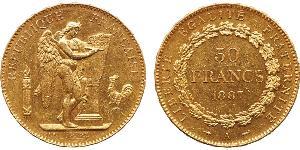 50 Franc Troisième République (1870-1940)  Or 
