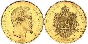 50 Franc Secondo Impero francese (1852-1870) Oro Napoleone III (1808-1873)