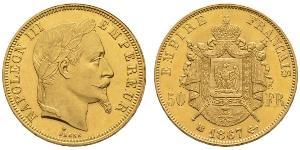 50 Franc Segundo Imperio francés (1852-1870) Oro Napoleon III (1808-1873)