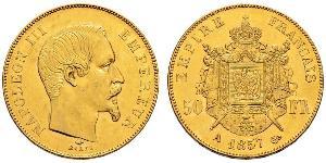 50 Franc Segundo Imperio francés (1852-1870) Oro Napoleon III (1808-1873)