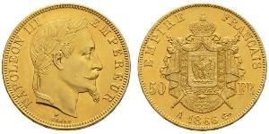 50 Franc Segundo Imperio francés (1852-1870) Oro Napoleon III (1808-1873)