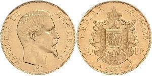 50 Franc Segundo Imperio francés (1852-1870) Oro Napoleon III (1808-1873)