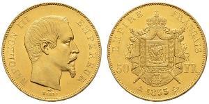 50 Franc Segundo Imperio francés (1852-1870) Oro Napoleon III (1808-1873)