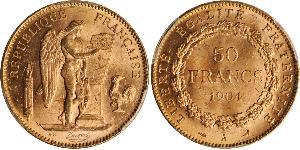 50 Franc Tercera República Francesa (1870-1940)  Oro 