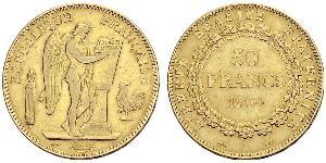 50 Franc Tercera República Francesa (1870-1940)  Oro 
