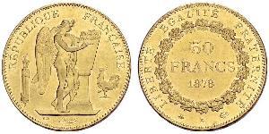 50 Franc Tercera República Francesa (1870-1940)  Oro 