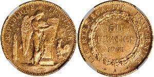50 Franc Terza Repubblica francese (1870-1940)  Oro 