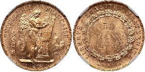 50 Franc Terza Repubblica francese (1870-1940)  Oro 