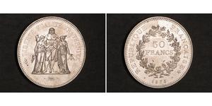 50 Franc Quinta República Francesa (1958 - ) Plata 