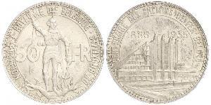 50 Franc Belgien Silber 