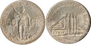 50 Franc Belgien Silber 