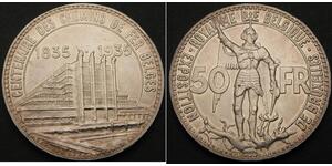 50 Franc Belgien Silber 