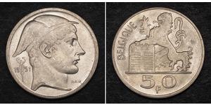 50 Franc Belgien Silber 