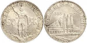 50 Franc Belgien Silber 