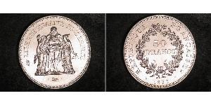 50 Franc Fünfte Französische Republik (1958 - ) Silber 