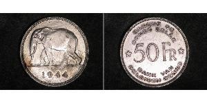 50 Franc Geschichte der Demokratischen Republik Kongo (1908 - 1960) Silber 