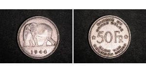 50 Franc Geschichte der Demokratischen Republik Kongo (1908 - 1960) Silber 