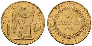 50 Franc 法兰西第三共和国 (1870 - 1940) 金 