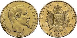50 Franc 法蘭西第二帝國 (1852 - 1870) 金 拿破仑三世