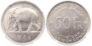 50 Franc 比屬剛果 (1908 - 1960) 銀 