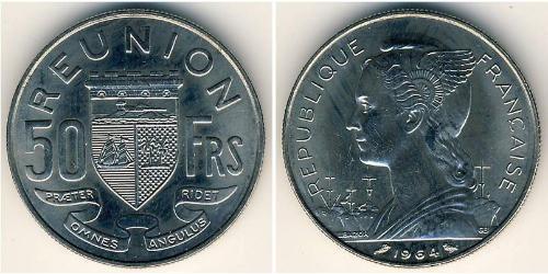 50 Franc Reunion 镍 