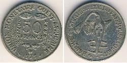 50 Franc French West Africa (1895-1958) 镍/銅 