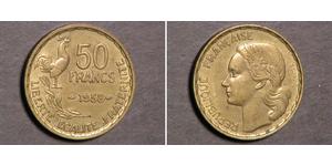 50 Franc 法兰西第四共和国 (1946 - 1958) 青铜/铝 