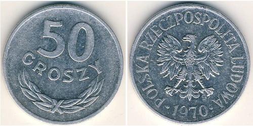 50 Grosh República Popular de Polonia (1952-1990) Aluminio 