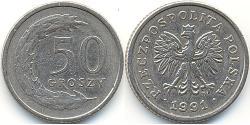 50 Grosh Third Polish Republic (1991 - ) Copper/Nickel 