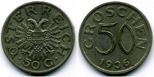 50 Grosh Federal State of Austria (1934-1938) Cuivre/Nickel 