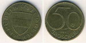 50 Grosh Republik Österreich (1955 - ) Messing 