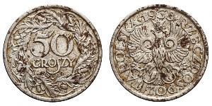 50 Grosh Deuxième République de Pologne (1918 - 1939) Nickel 