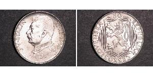 50 Krone Tchécoslovaquie  (1918-1992) Argent 