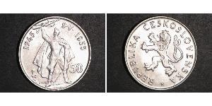50 Krone Tchécoslovaquie  (1918-1992) Argent 